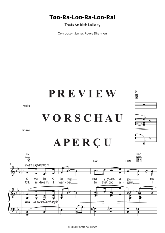 gallery: Too-Ra-Loo-Ra-Loo-Ral - Thats An Irish Lullaby , , (Gesang + Klavier, Gitarre)