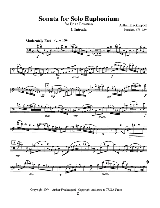 gallery: Sonata for Solo Euphonium , , (Euphonium/Fagott Solo)