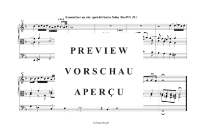 gallery: Kommt her zu mir, spricht Gottes Sohn BuxWV 201 , , (Orgel Solo mit Altschlüssel)