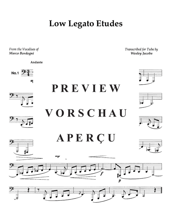 gallery: Low Legato Etudes for Tuba, Vol. 1 , , (Tuba Solo)