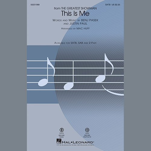 Produktbild zu: This Is Me (from The Greatest Showman) (arr. Mac Huff)