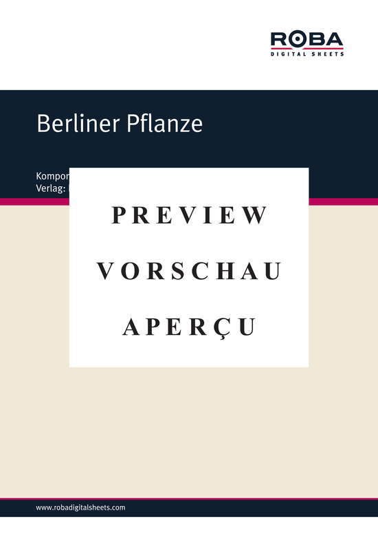 gallery: Berliner Pflanze , , (Melodie in C ohne Text)