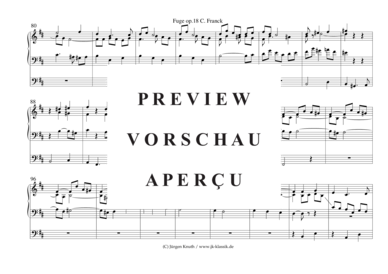 gallery: Fugue  aus Prelude, Fugue et Variation pour orgue op.18 FWV 30 , , (Orgel Solo)