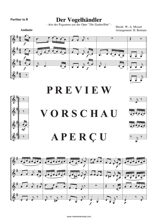 gallery: Der Vogelhändler , , (Trompeten-Quartett)