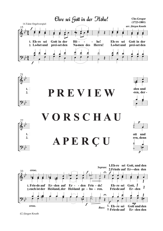 gallery: Ehre sei Gott in der Höhe! , , (Gemischter Chor + Orgel/Klavier)