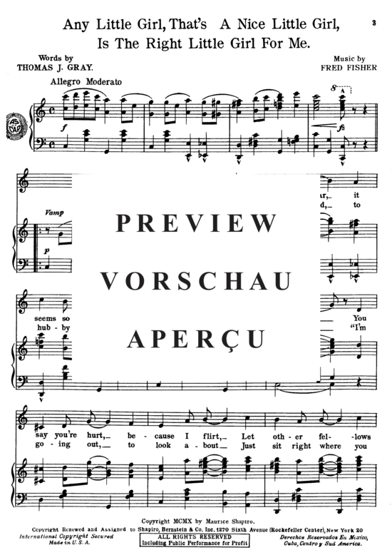 gallery: Any Little Girl, That's A Nice Little Girl - Is The Rights Little Girl For Me , Murray, Billy  , (Klavier + Gesang)