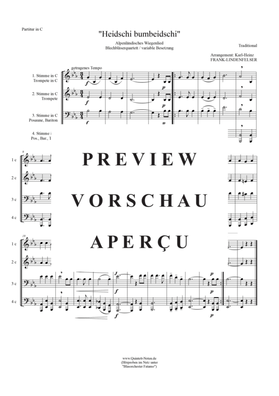 gallery: Heidschi-Bumbeidschi Blechbläser Quartett/Ensemble , , (variable Besetzung)