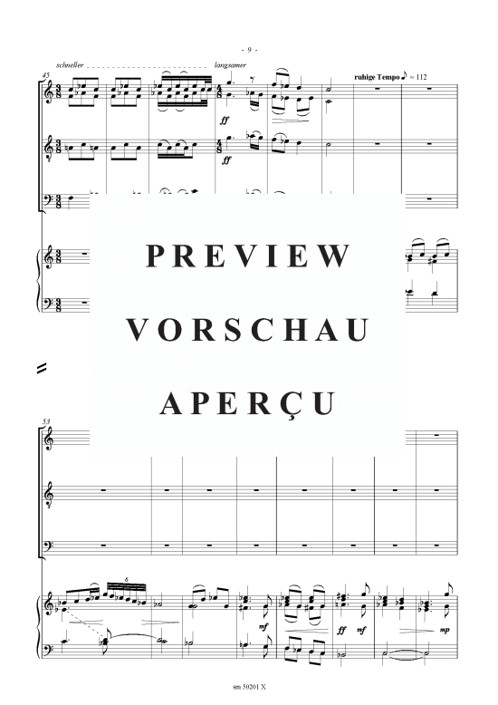 gallery: Vier Gespräche, Partitur , , (Sax-Quartett SATBass + Klavier)