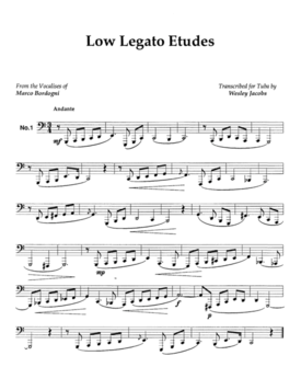 Low Legato Etudes for Tuba, Vol. 1 