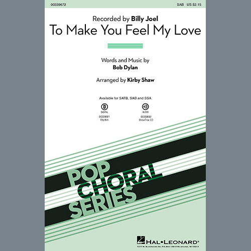 Product picture to: To Make You Feel My Love (arr. Kirby Shaw)