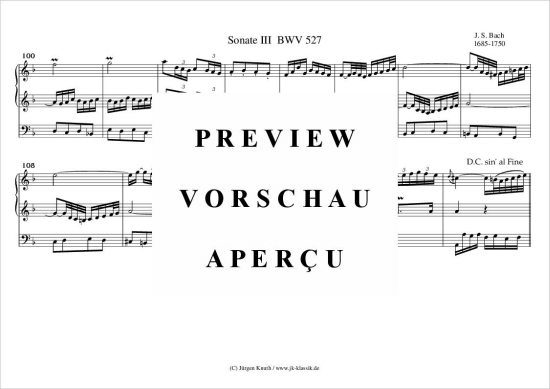 gallery: Sonate Nr.3 BWV 527 , , (Orgel Solo)