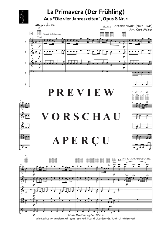 gallery: La Primavera (Der Frühling) , ,  1.Satz (Quintett flexible Besetzung)