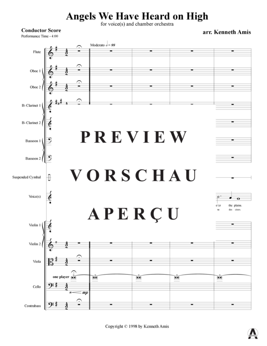 gallery: Angels We Have Heard on High , , (Solo für Frauenstimme + Kammerorchester)