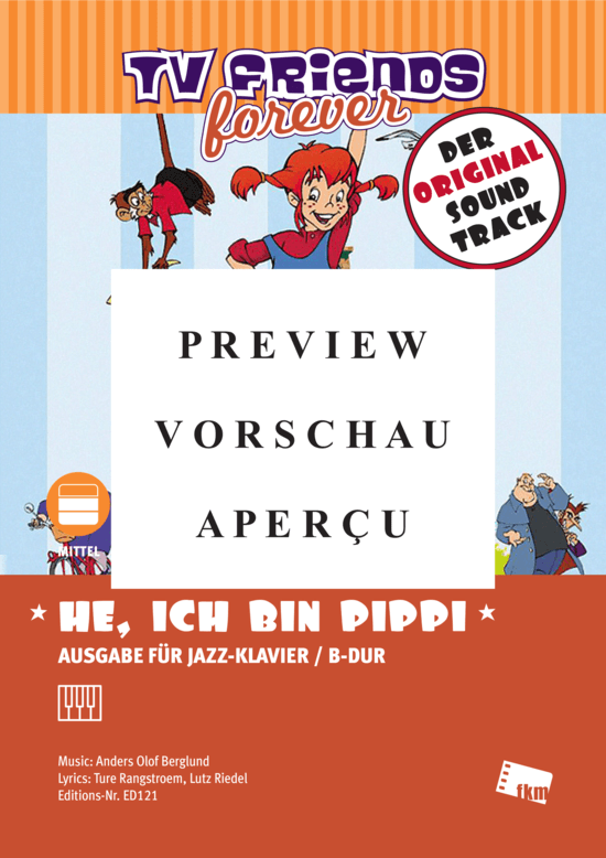 gallery: He, ich bin Pippi - Arrangiert für Jazzklavier , , (Klavier Solo)