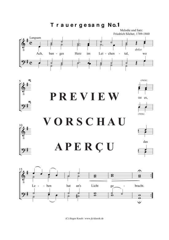 gallery: Trauergesang Nr.1 (Ach banges Herz) , ,  (Männerchor)