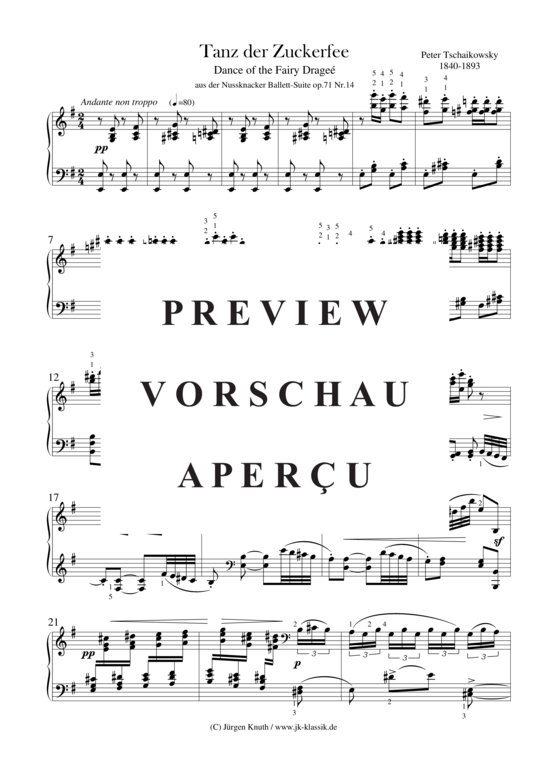 gallery: Tanz der Zuckerfee (Dance of the Fairy Drageé) , ,  op.71 Nr.14 (Klavier Solo)
