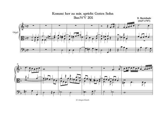 Kommt her zu mir, spricht Gottes Sohn BuxWV 201 