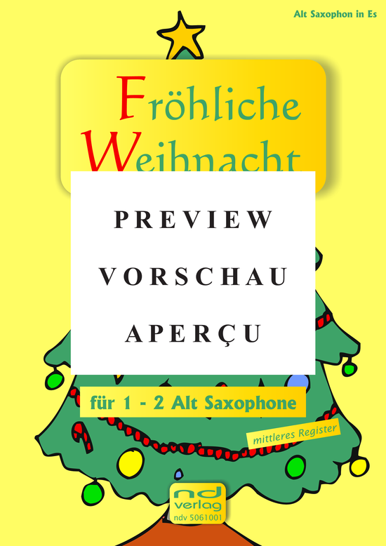 gallery: Fröhliche Weihnacht für 1-2 Altsaxophone , , (mittleres Register)