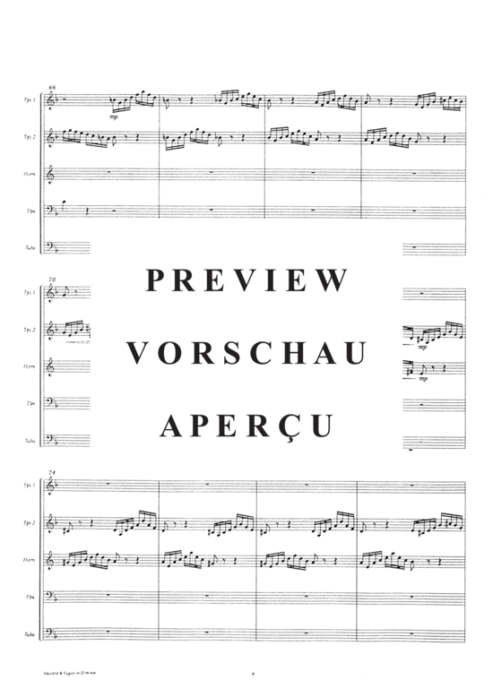 gallery: Toccata & Fugue , , (1.Trp in C/B/Es, 2.Trp in B, Horn in F, Pos, Tuba)