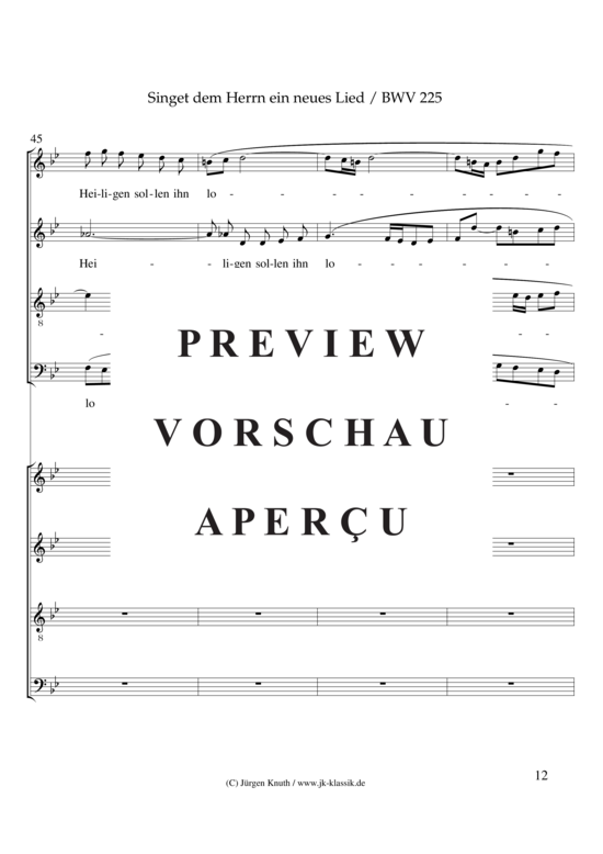 gallery: Singet dem Herrn ein neues Lied / BWV 225 / Motette No.1 , , (Gemischter Chor 8-stimmig)