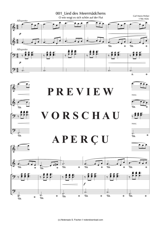 gallery: Lied des Meermädchens , , (Klavier vierhändig) 