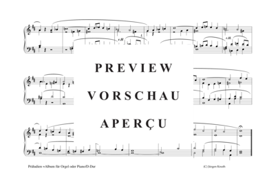 gallery: Präludien D-Dur , , (Orgel/Klavier Solo mittelschwer)
