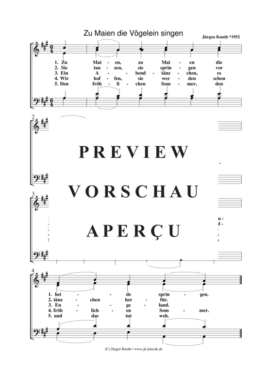 gallery: Zu Maien die Vögelein singen , , (Gemischter Chor)