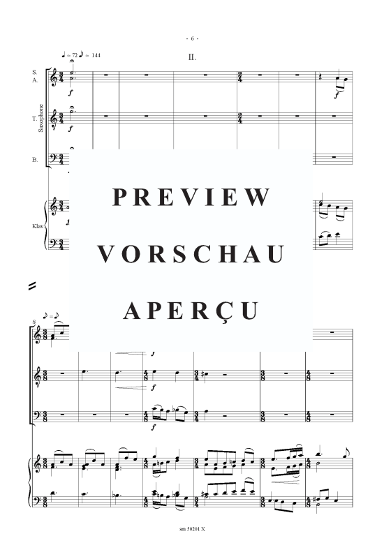 gallery: Vier Gespräche, Partitur , , (Sax-Quartett SATBass + Klavier)