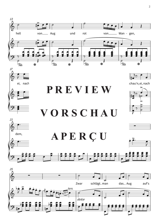 gallery: Kommt ein schlanker Bursch gegangen - aus der Oper Der Freischütz , , (Gesang + Klavier)