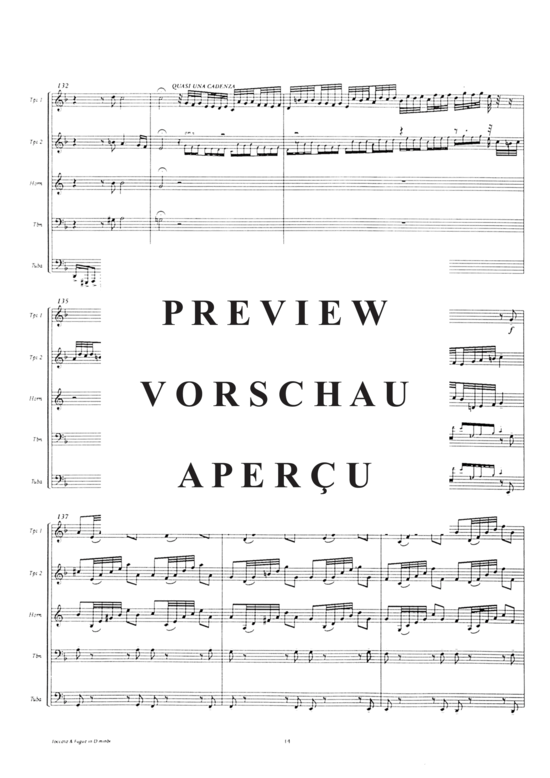 gallery: Toccata & Fugue , , (1.Trp in C/B/Es, 2.Trp in B, Horn in F, Pos, Tuba)