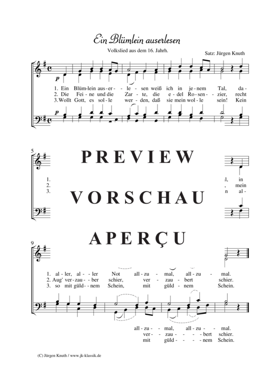 gallery: Ein Blümlein auserlesen , , (Gemischter Chor) 