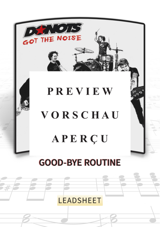 gallery: Good-Bye Routine (Gesang + Akkorde) , Donots,  (Leadsheet)