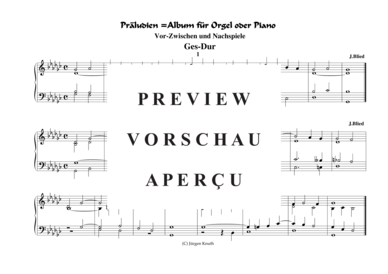 gallery: Präludien = Album für Orgel oder Piano (Ges-Dur) , ,  (Klavier Solo)