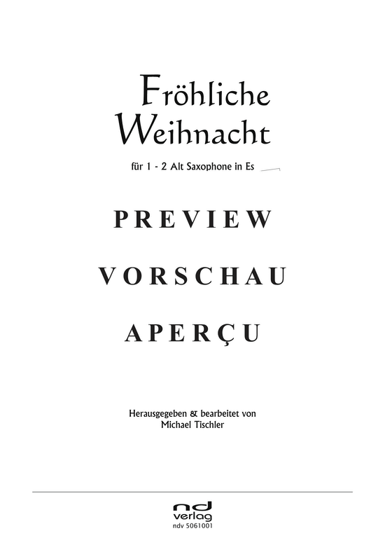 gallery: Fröhliche Weihnacht für 1-2 Altsaxophone , , (mittleres Register)