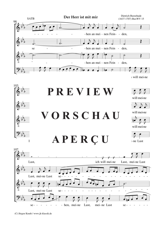 gallery: Der Herr ist mit mir (BuxWV 15)  (Chor SATB) , ,  (Gemischter Chor, Streicher + Orgel)