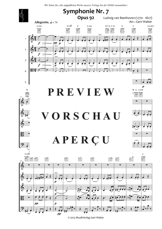 gallery: Allegretto (aus der Symphonie Nr. 7) , ,  (Quintett flexible Besetzung)