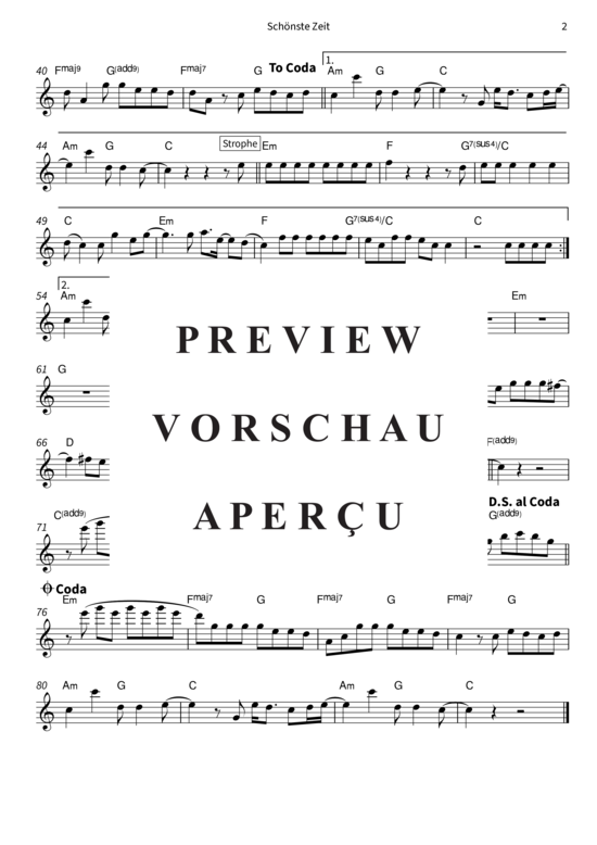 gallery: Schönste Zeit (Alt-Saxophon in Es) , Bosse,  (Leadsheet)