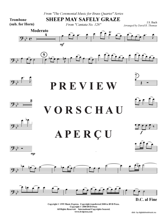 gallery: Schafe können sicher weiden (2xTromp in B, Horn in F (Pos) , , , Pos)