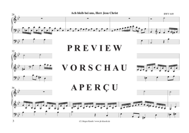 gallery: Ach bleib bei uns, Herr Jesu Christ( BWV649 VVB) , ,  (Orgel Solo)