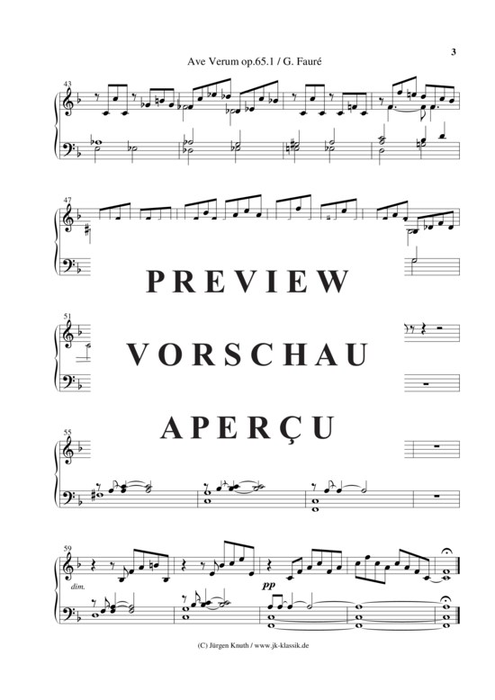 gallery: Ave Verum  op. 65.1 , , (Orgel & Sopran und Alt)