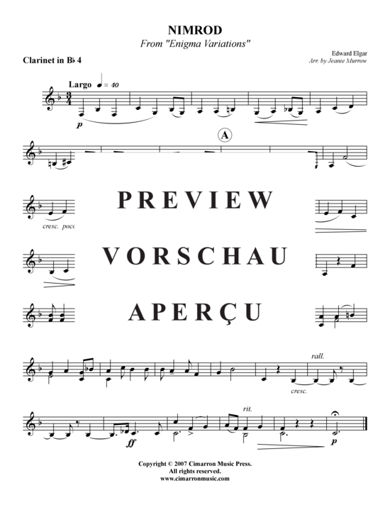 gallery: Nimrod from the Enigma Variations , , (Klarinetten-Chor)