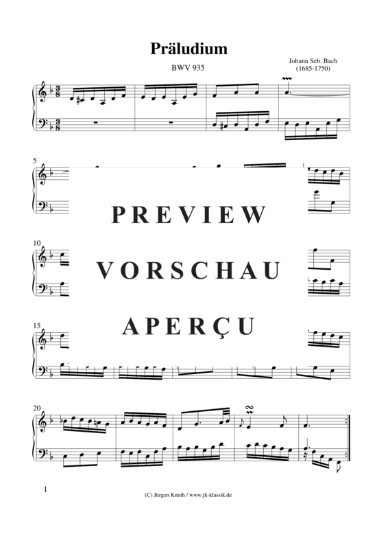 gallery: Präludium BWV 935 , , (Klavier Solo)