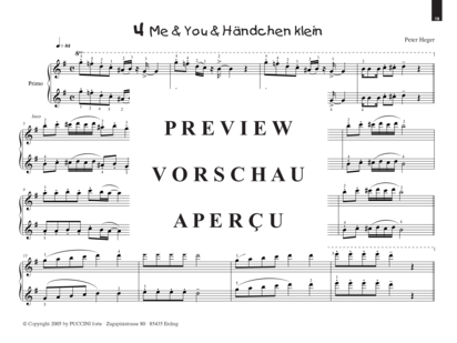 gallery: 4 Me & You & Händchen klein , , (Klavier vierhändig)
