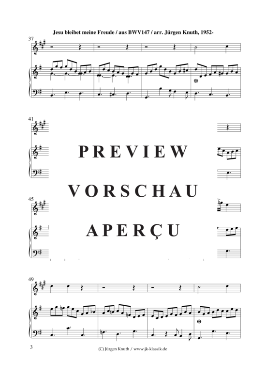 gallery: Jesu bleibet meine Freude (aus BWV 147) , ,  (Trompete in C/B + Orgel/Klavier)