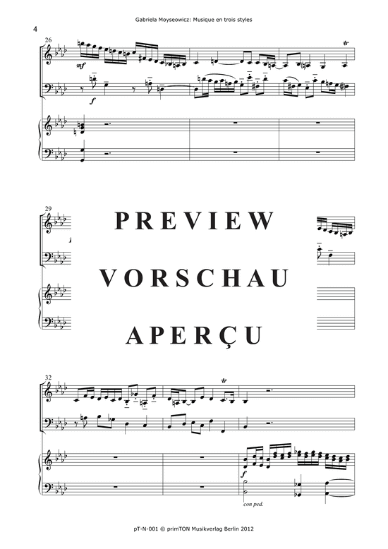 gallery: Musique en trois styles pour violon, violoncelle et piano (1969) , ,  (Trio für Violine, Violoncello + Klavier)