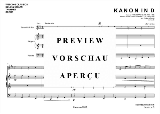 gallery: Kanon in D , Leonard Cohen, (Trompete in B + Orgel)