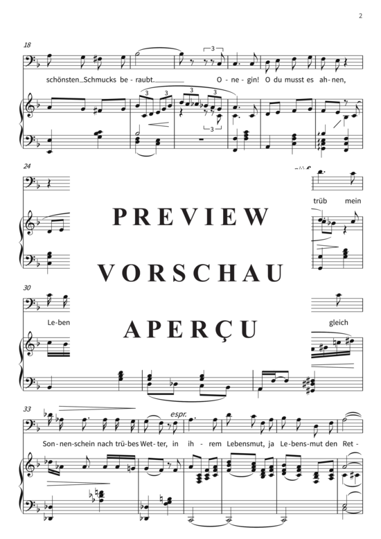 gallery: Ein Jeder kennt die Lieb´ auf Erden - Arie des Fürsten Gremin aus Eugen Onegin , , (Gesang + Klavier)