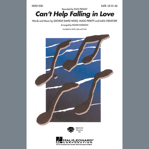 Product picture to: Can't Help Falling In Love (arr. Roger Emerson)