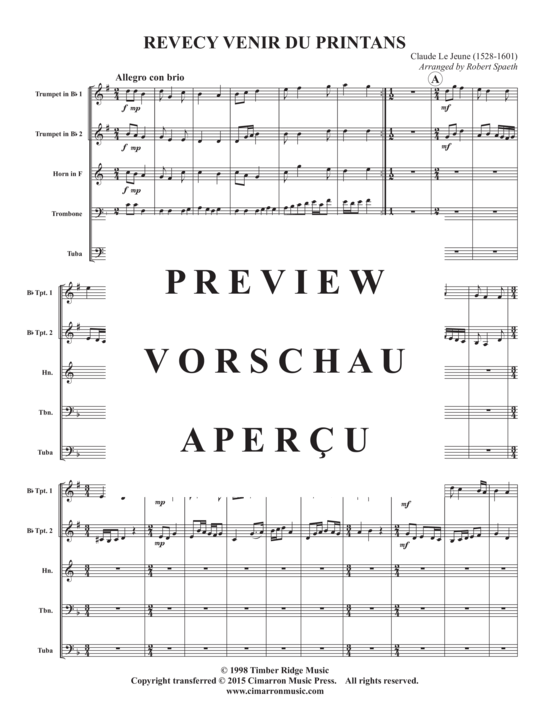 gallery: Revecy Venir du Printans , , (Blechbläserquintett)