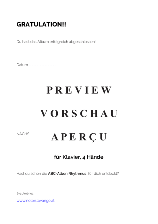 gallery: ABC-Album 01 Klavieralbum für 4 Hände , , (Klavier vierhändig)